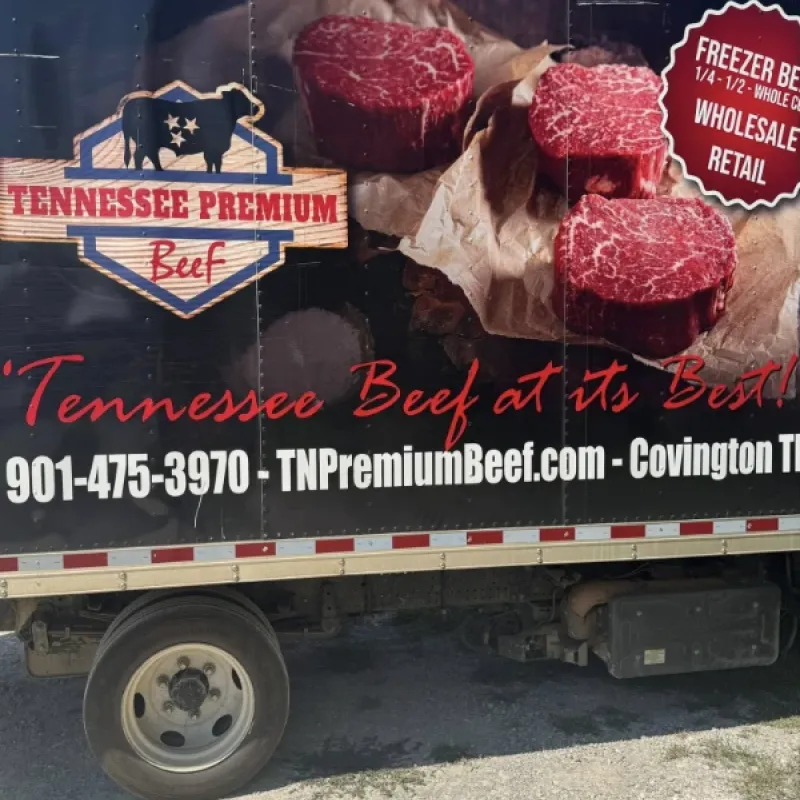 TN Premium Beef freezer truck.